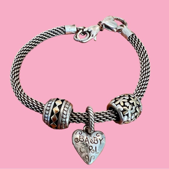 Brighton Beverly Glam Charm Bracelet, Silver Plated Mesh for Charms and Beads - Picture 10 of 11